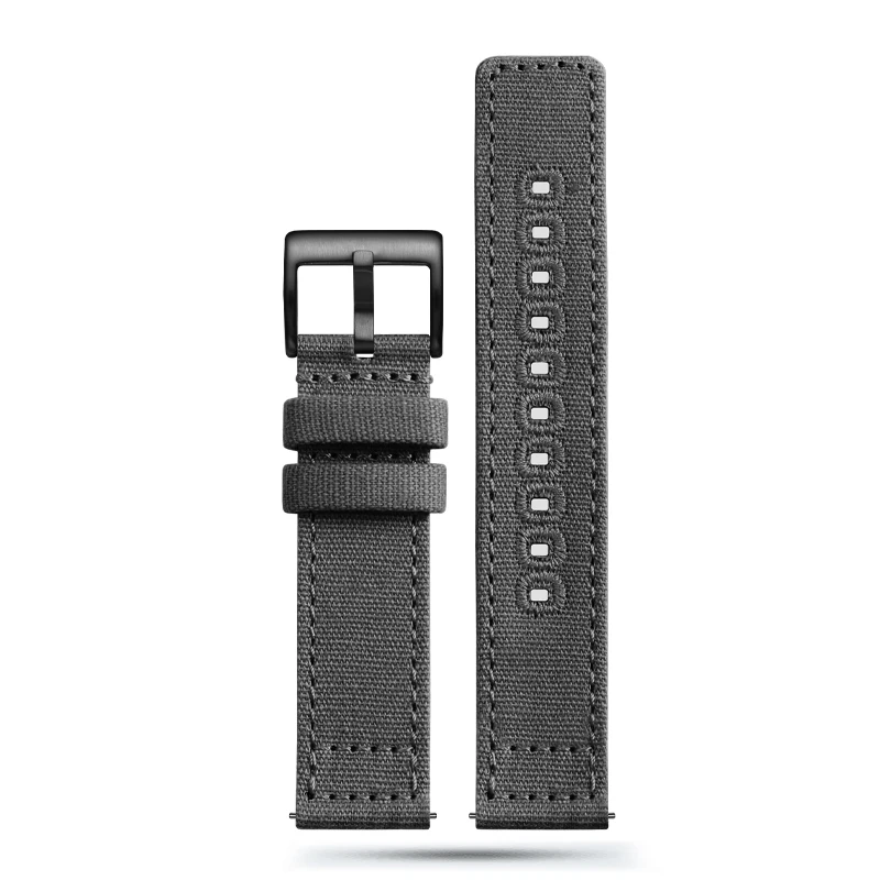 Army Green Nylon Canvas Watch Strap, 18mm/20mm/22mm
