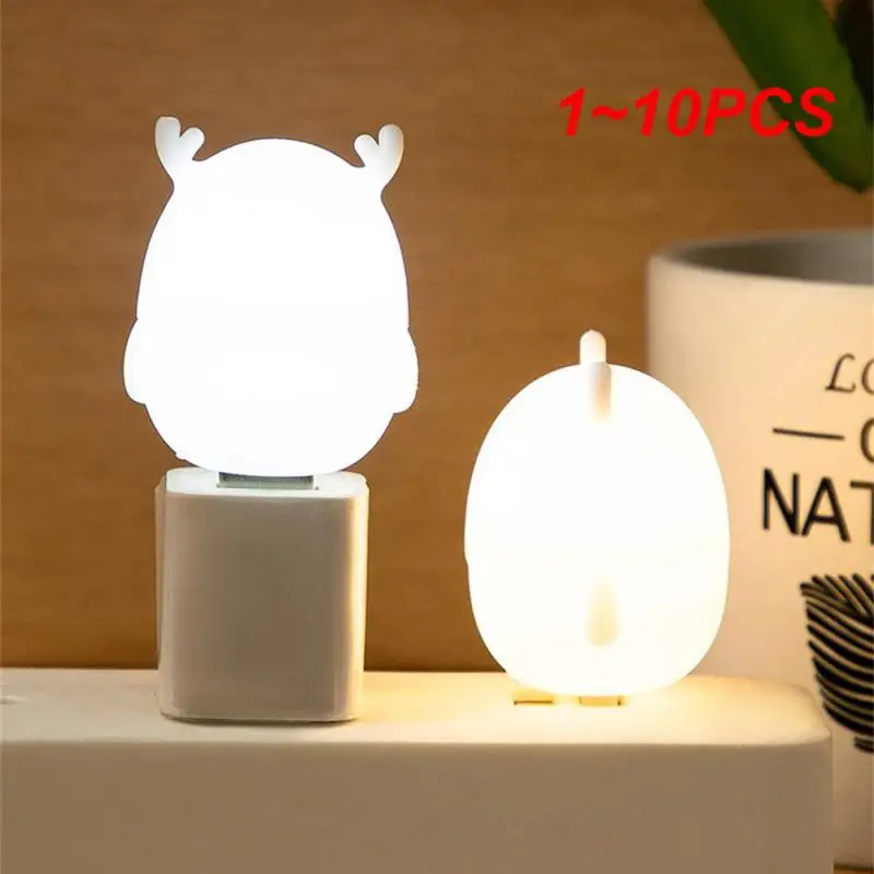 

1~10PCS Space Saving Room Atmosphere Light Environmentally Friendly White Materials Reading Lamp Deer Shaped Simple And Cute