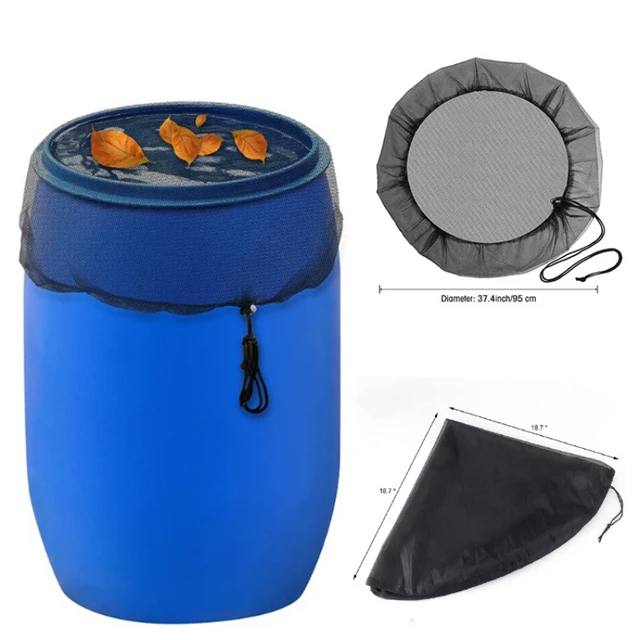 Kerti Eső Vödör Kültéri Vízgyűjtés Szűrő Védelem Nettó Takaró Víztartály Rovarvédő Fedél - Image 2