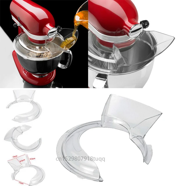 Compatible One-Piece Pouring Shield Guard for KitchenAid KSM500PS KSM450 Stand  Mixer