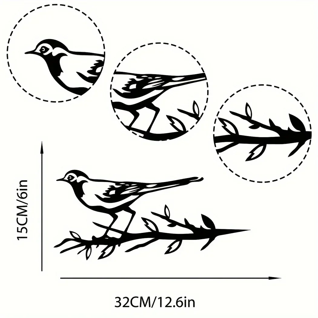

CIFBUY Deco Magpie Metal Bird Garden Decor Art Birds on Tree Art Outdoor Yard Decor Housewarming Unique Garden Ornaments Gifts