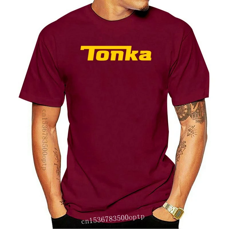 New Tonka Truck Logo Mens Black T Shirt Trucking Convoy Drivers Abbigliamento