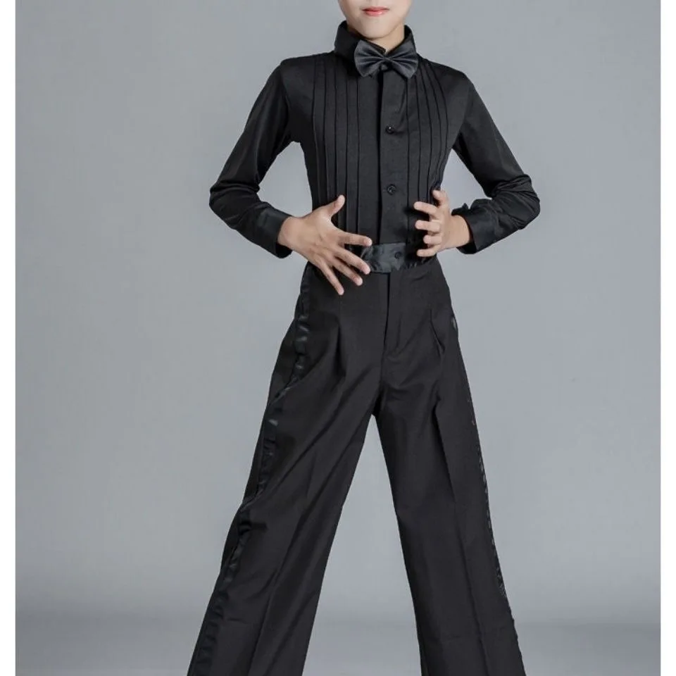 Dance Dress Boys Children Latin Dance Dress Practice Clothes Summer Latin Competition Performance Costumes Shirt Pants Suit