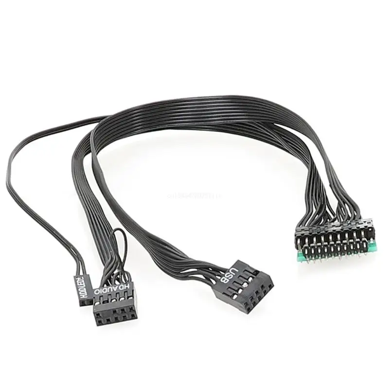 

USB-19-контактный внутренний удлинительный кабель-адаптер, материнская плата, 19-контактный штекер к USB, Прямая поставка