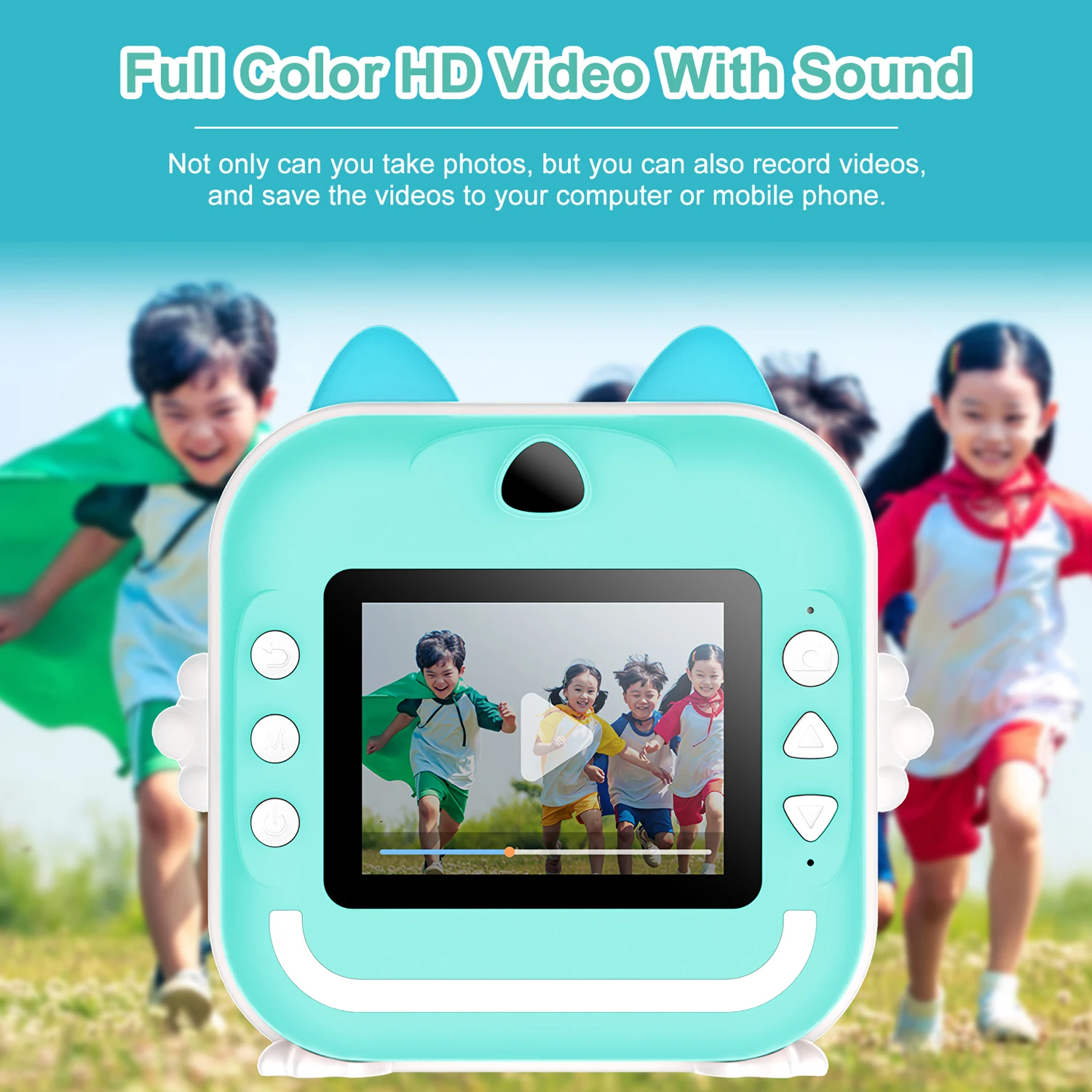 Kids Camera Instant Print Photo Video Recording 32g Hd Digital Camera Thermal Printing Christmas Birthday Gifts For Children, Alina Gadgets