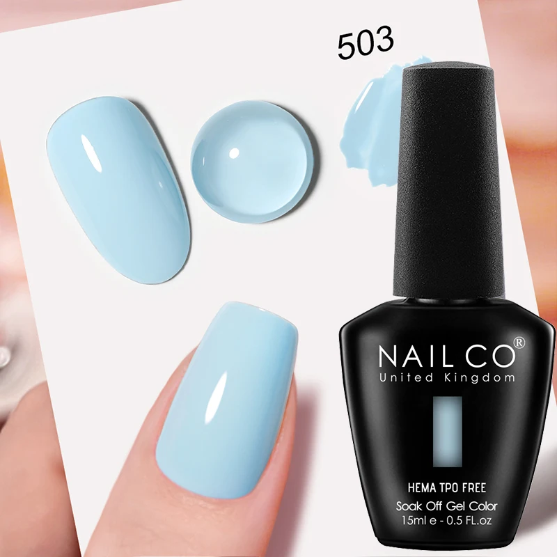 NAILCO Premium Soft Color Gel Polish - Vibrant Semi-Permanent Varnish, HEMA & TPO Free