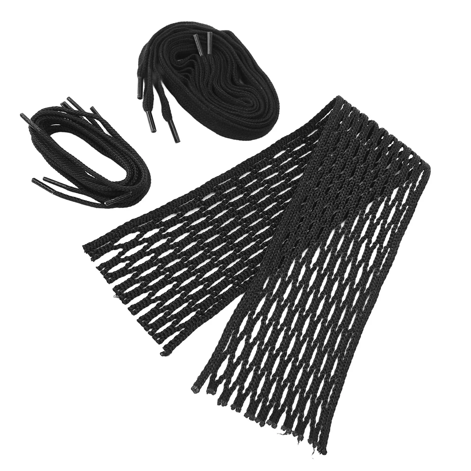Mesh Piece Woven String Wear Proof Portable Black Nylon Mesh Piece String Tear Resistant for Accessory