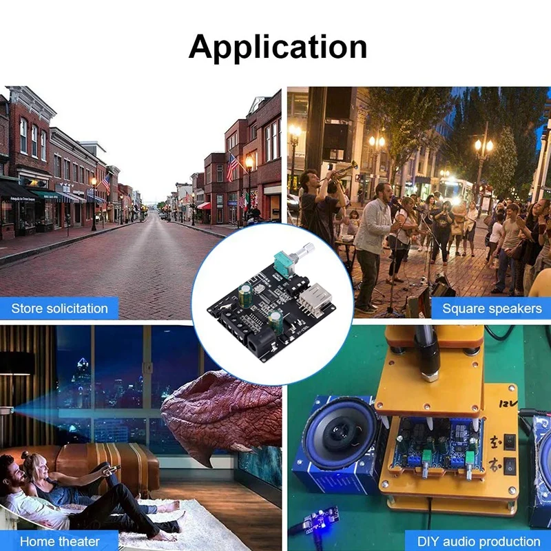 Excellent-YX-C50L Bluetooth 5.0 서브우퍼 증폭기 보드 고출력 오디오 스테레오 증폭기 보드 2X50W 베이스 앰프