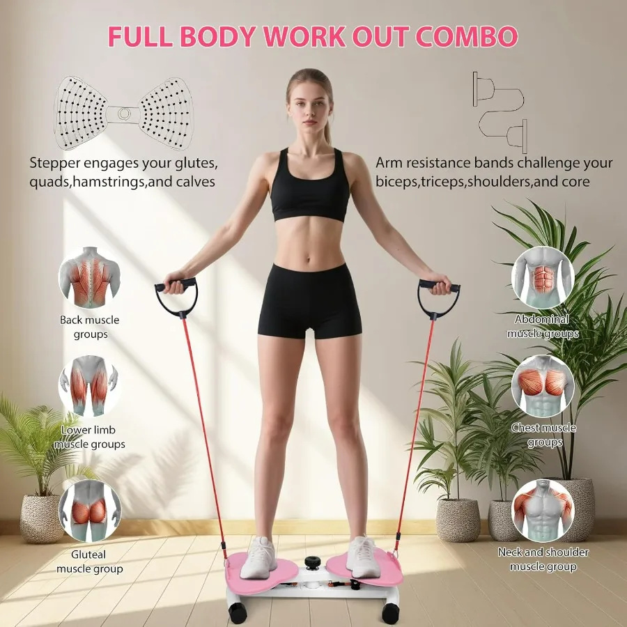 waist twister，waist twisting machine ab twister board with 300 lbs Weight Capacity, Noiseless Fitness Tool Foot Massage, and Cor