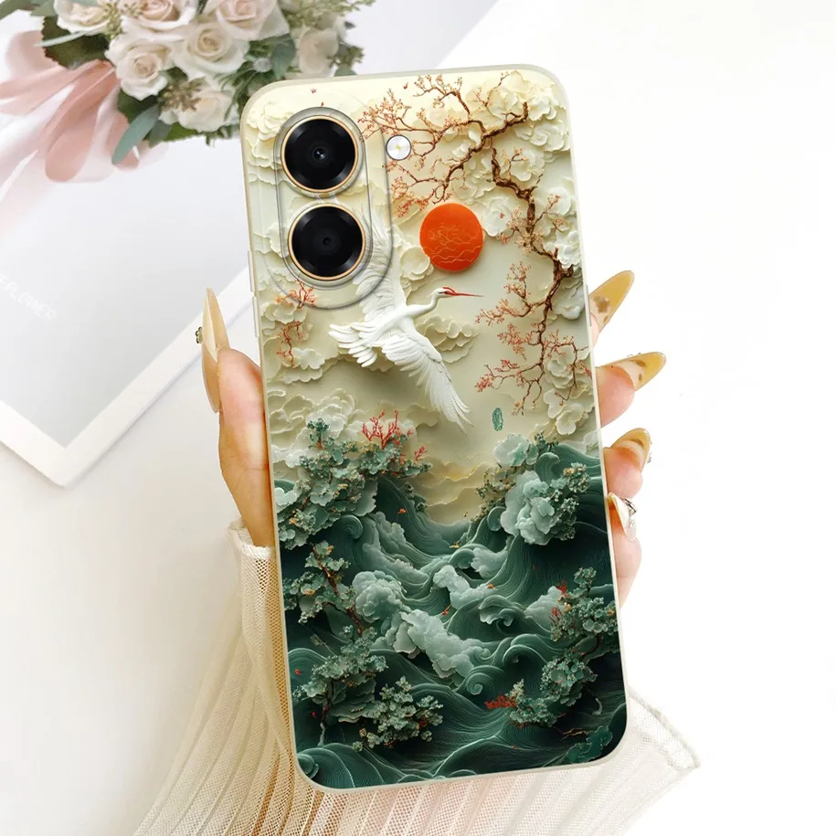 Pretty Flower Candy Painted Soft Silicone Phone Case - Back Cover & Bumper