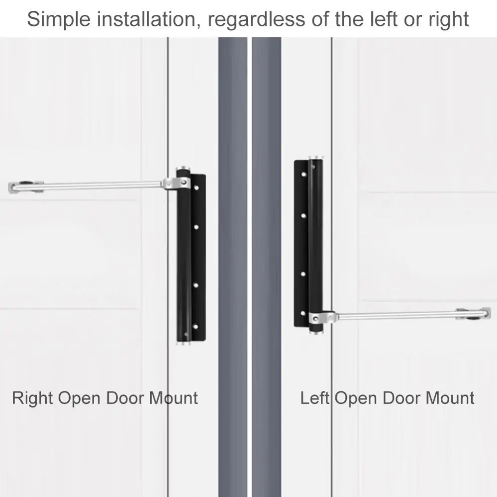Door Closers Stainless Steel Simple Automatic Hinge Lightweight Closing Device Hardware For Home Office door closer