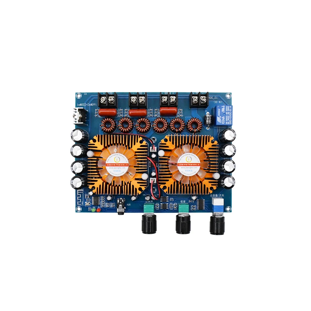 

XH-A128 TDA7498E Bluetooth 5.0 Digital Power Amplifier Board D12-32V 160W*2+220W Stereo 2.1 Channel Amp Amplifier Board Durable