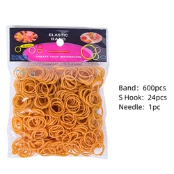 Vibrant Elastic Rubber Loom Bands Kit for Kids - DIY Crafting and Jewelry Making Supplies (600 Pieces) (Gold)