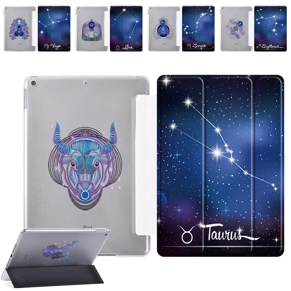 

Tablet Case for Apple IPad 10.2 Inch 9th Generation 2021. Anti-fall Ipad Cases Pu Leather Constellation Pattern Flip Stand Cover