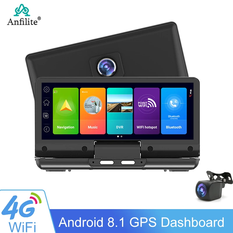 Фото Автомобильный видеорегистратор 4G 6 86 дюйма сенсорный экран GPS-навигация Android 8 1