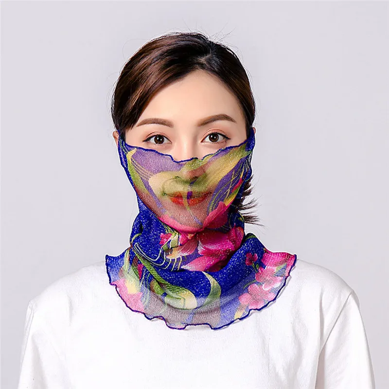 21 Colors mouth mask Face Mask scarf Sun Protection Mask Outdoor Riding Masks Protective Silk Mouth Handkerchief
