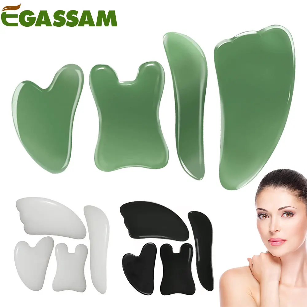 Natural Stone Gua Sha Facial Tool Gua Sha Board SPA Acupuncture Therapy Trigger Point Treatment Scraping Massage Tool gua sha board