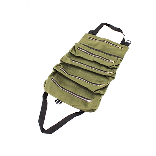

Super Tool Roll Multi functional Tool Roll Wrench Roll Canvas Tool Sorting Bucket Car Emergency Handling Kit Roll Box Hanging T