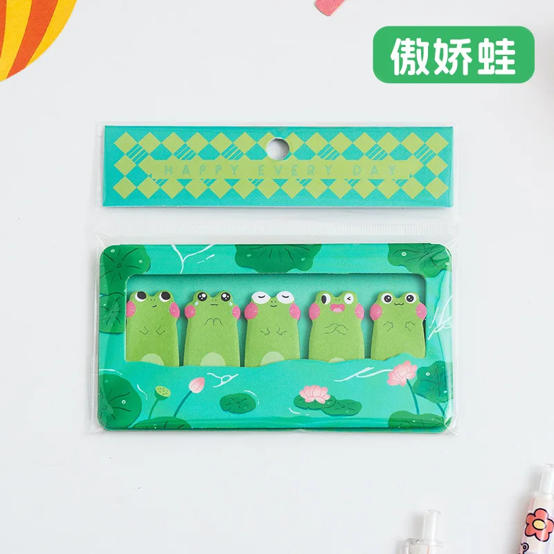 150 Blatt/Packung Haftnotizen mit Cartoon-Tieren, Capybara, Panda, Katze, Notizpapier, Memo-Clips, dekorative Papier-Lesezeichen, Büro, Schule – Detail 10
