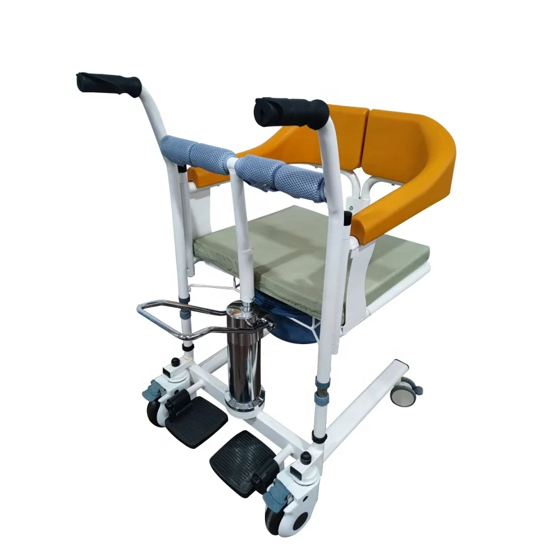 

Hot Sale Wheelchair Toilet Commode Chair Patient Lifting Transfer Chair For Elderly And Disabled