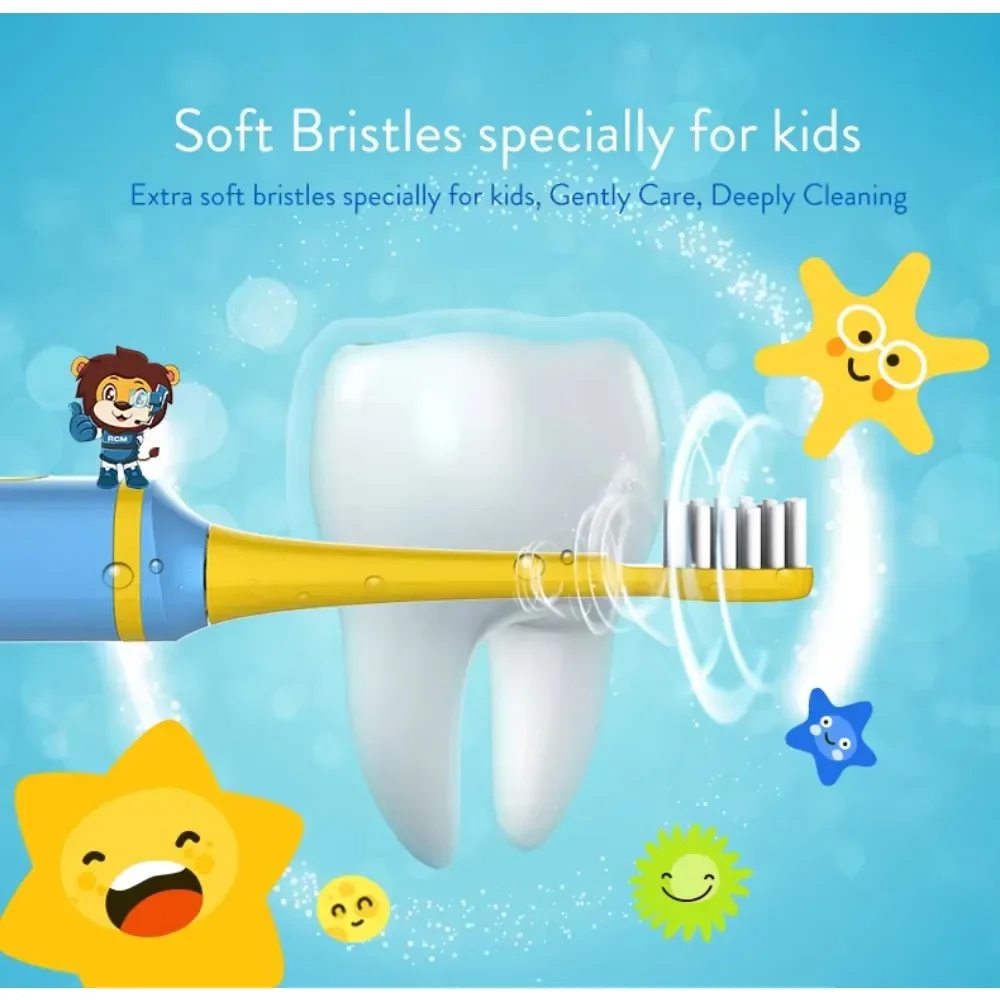 Durable Rechargeable Powered Soft Bristle Type Sonic Electric kids electric toothbrush automatic toothbrush with holder animal