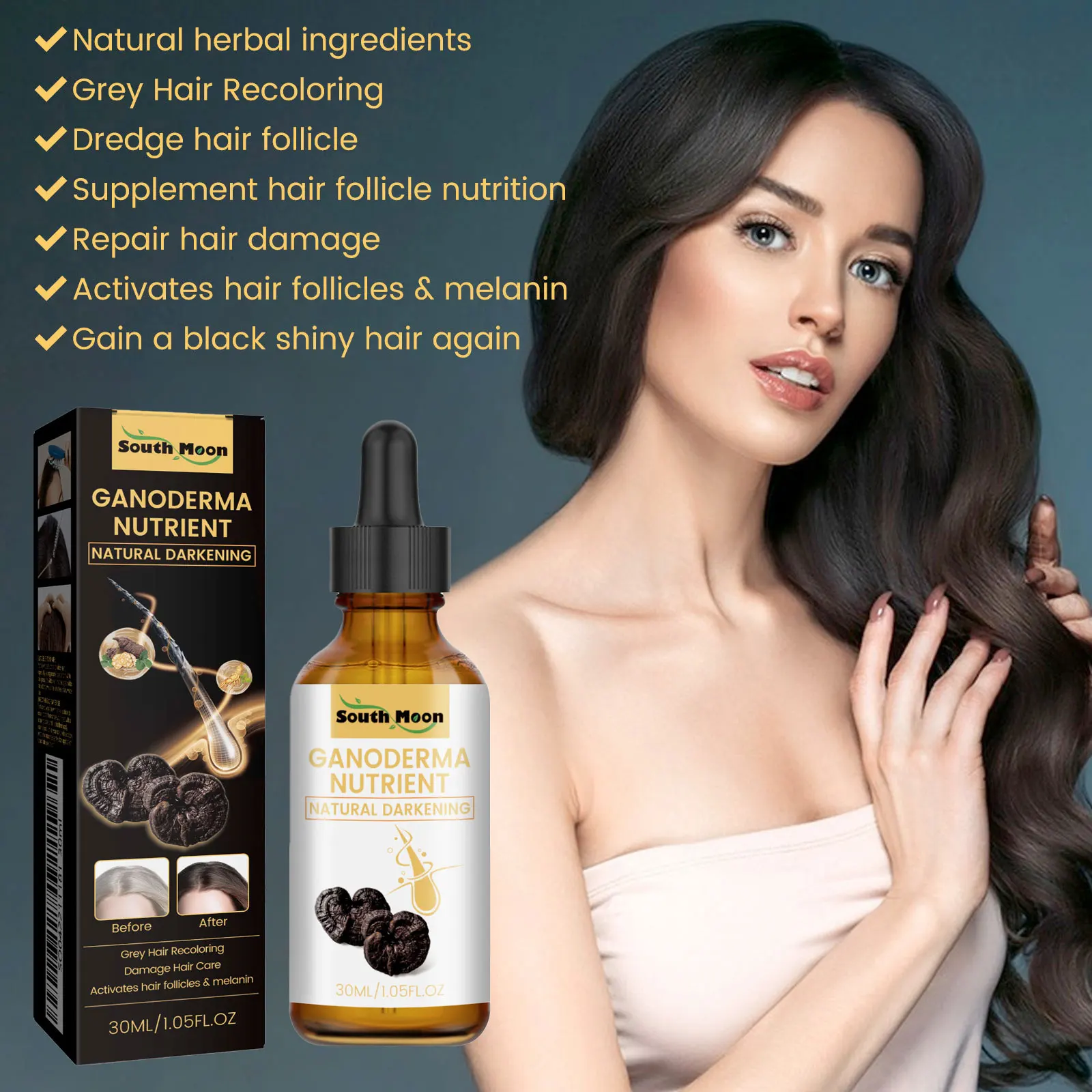 Anti Gray Hair Serum Hair Blackening Natural Color Repair Anti Loss Moisturizing Scalp Care Gray White Hair Treatment Essence S00301e2a2369450f8e0e1131b5add83cl