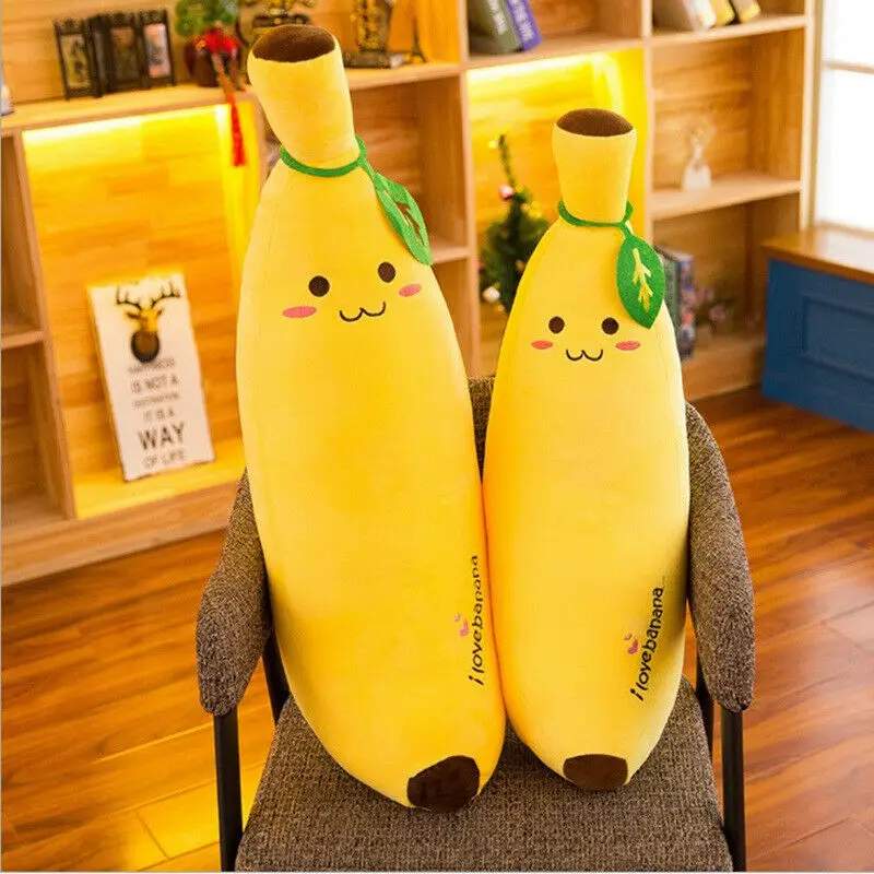 Yellow Plush Toys Banana Home Sofa and Bedroom Decoration Pillow Cushion Fruit Plush Toys Gift Stuffed Fruits