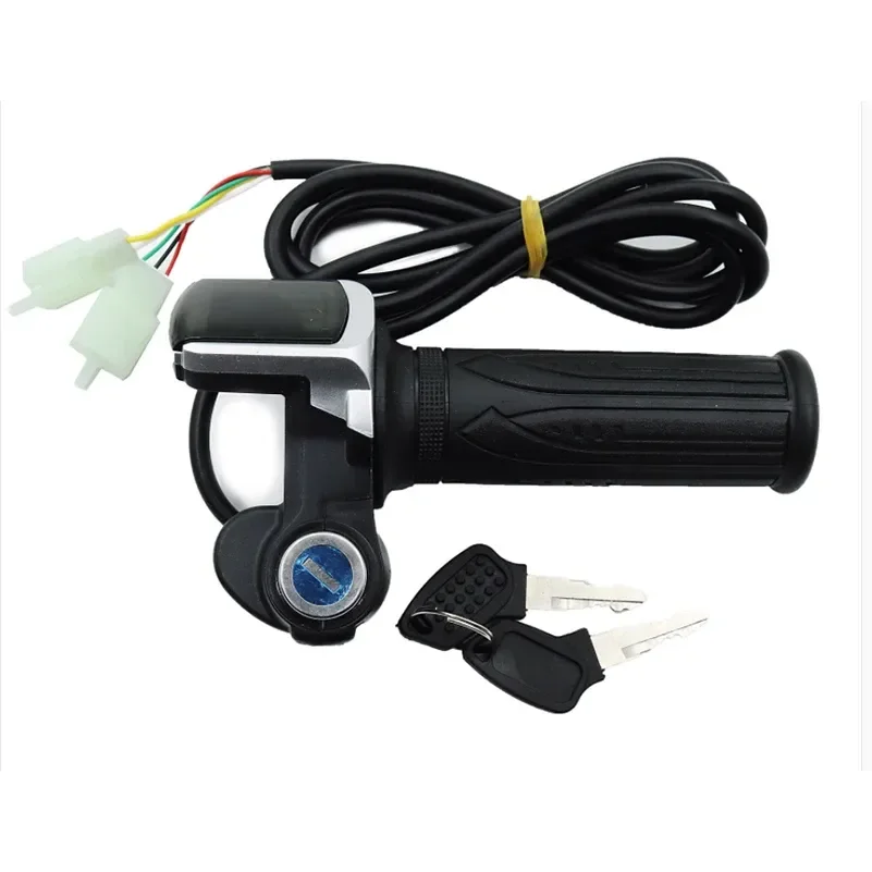 Acceleratore a rotazione dell'acceleratore con display LCD 24V 36V 48V per bicicletta elettrica nuovissima moto scooter E-bike - immagine 6