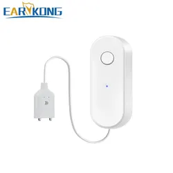 Smart WiFi Water Leak Sensor & Alarm with Flood Protection and App Control (White)