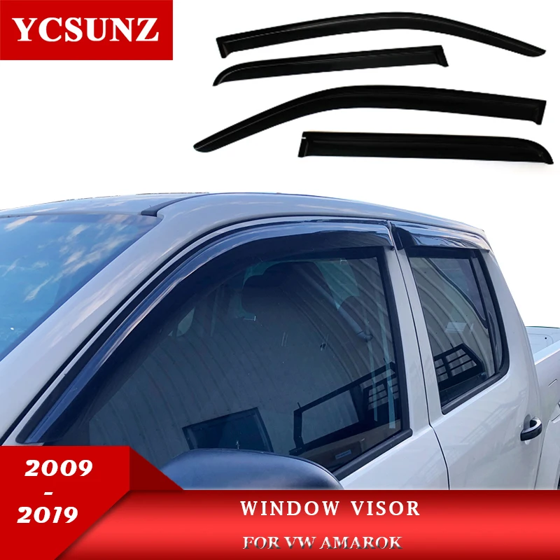 Side Window Deflectors For VW Amarok 2009 2010 2011 2012 2013 2014 2015 Double Cabin Accessories