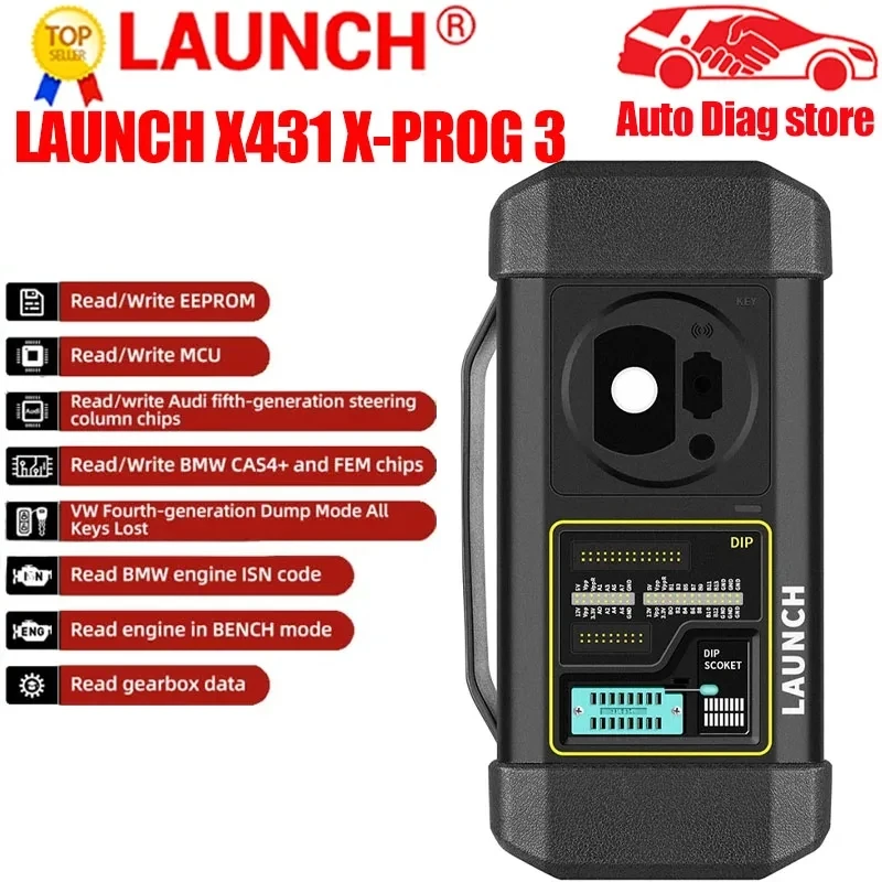 

LAUNCH X431 X-PROG 3 XPROG3 X-Prog3 Immobilizer Key Programme Gearbox Chip Reader for X431 V+ PRO3S+ Pro5 PAD V VII Supports MQB