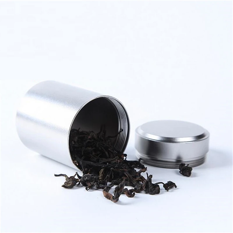 Mini Metal Box jewelry Storage Box Stainless Steel Tea Can Small Travel Portable Container Jar Sugar Bowl Coffee Caddy Organizer