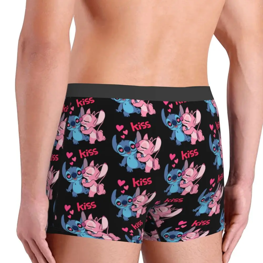 Custom Stitch Lion Cute Boxers Shorts Men's Disney Movie Briefs Underwear Fashion Underpants