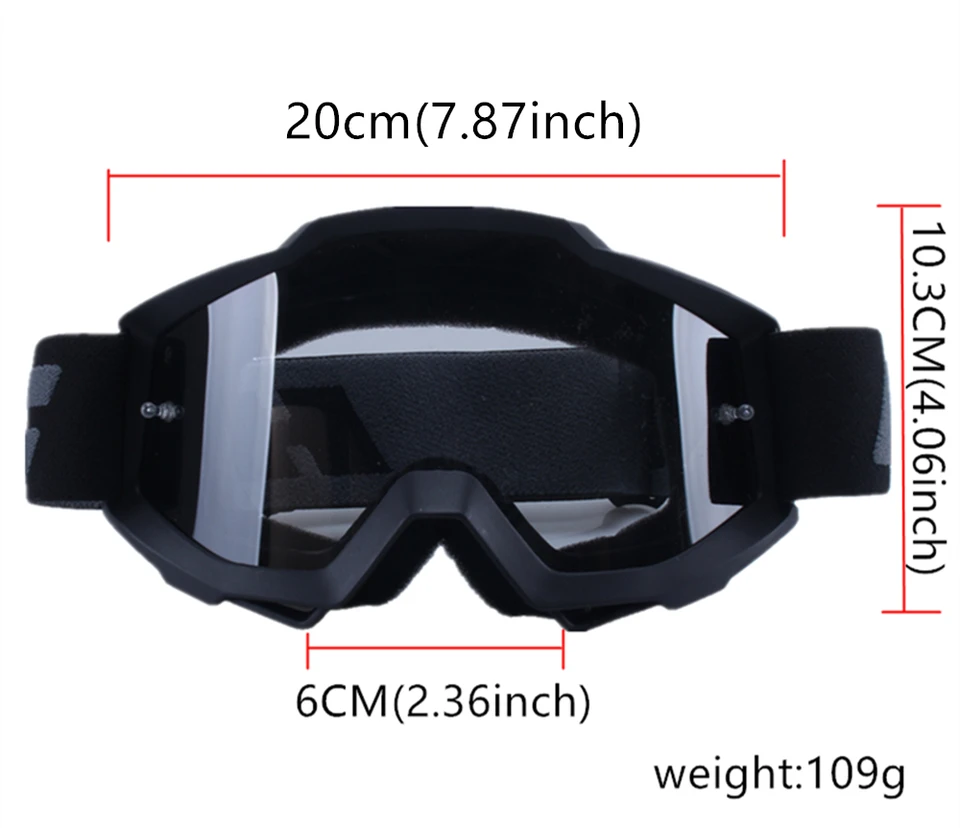 HONCENMAX Lunettes De Moto – Lunettes De Motocross – Verres De Protection Anti-buée Et UV – Pour VTT, Course Hors Route, Lunettes De Moto Adultes - 9