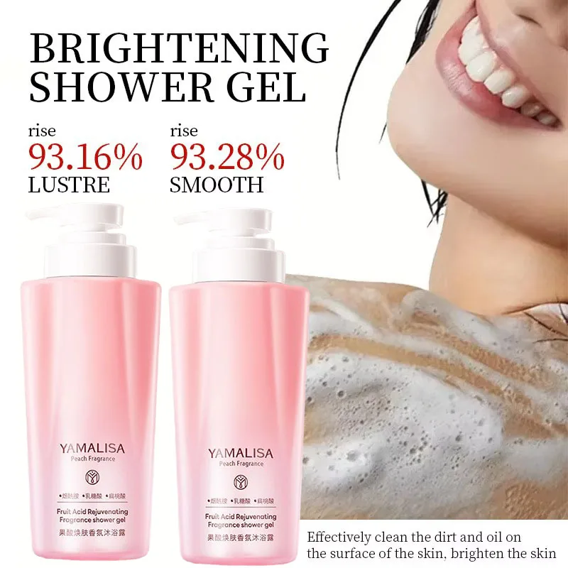 500ml Long Lasting Fragrance Whitening Body Wash Long-Term Brighten Skin Deep Cleaning Moisturizing Body Care Shower Gel