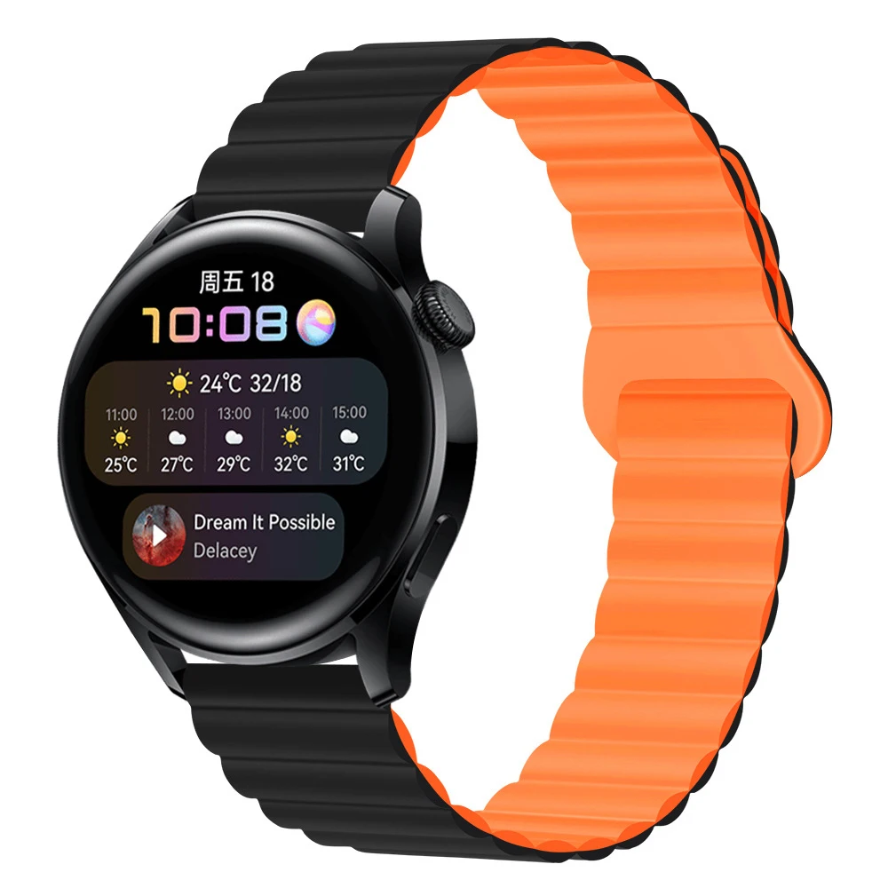 Premium Magnetic Silicone Strap for Smartwatches - 20mm/22mm Watchband