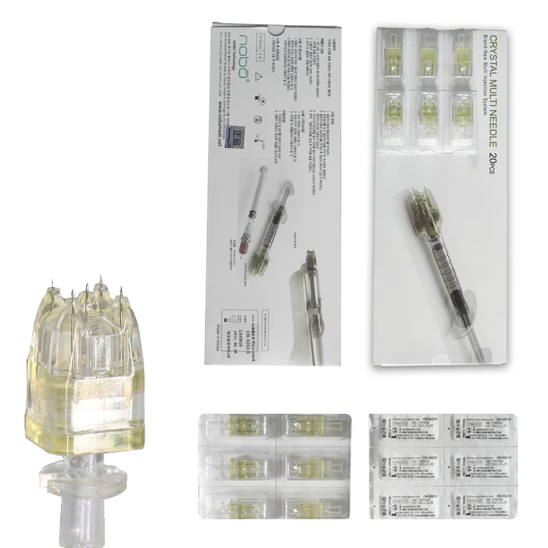 Hot Sale 5pin Crystal Multi Needle Mesotherapy Nano Soft needle 32G2.0 Hydra Injector Micro needle Skin Care Accessorise