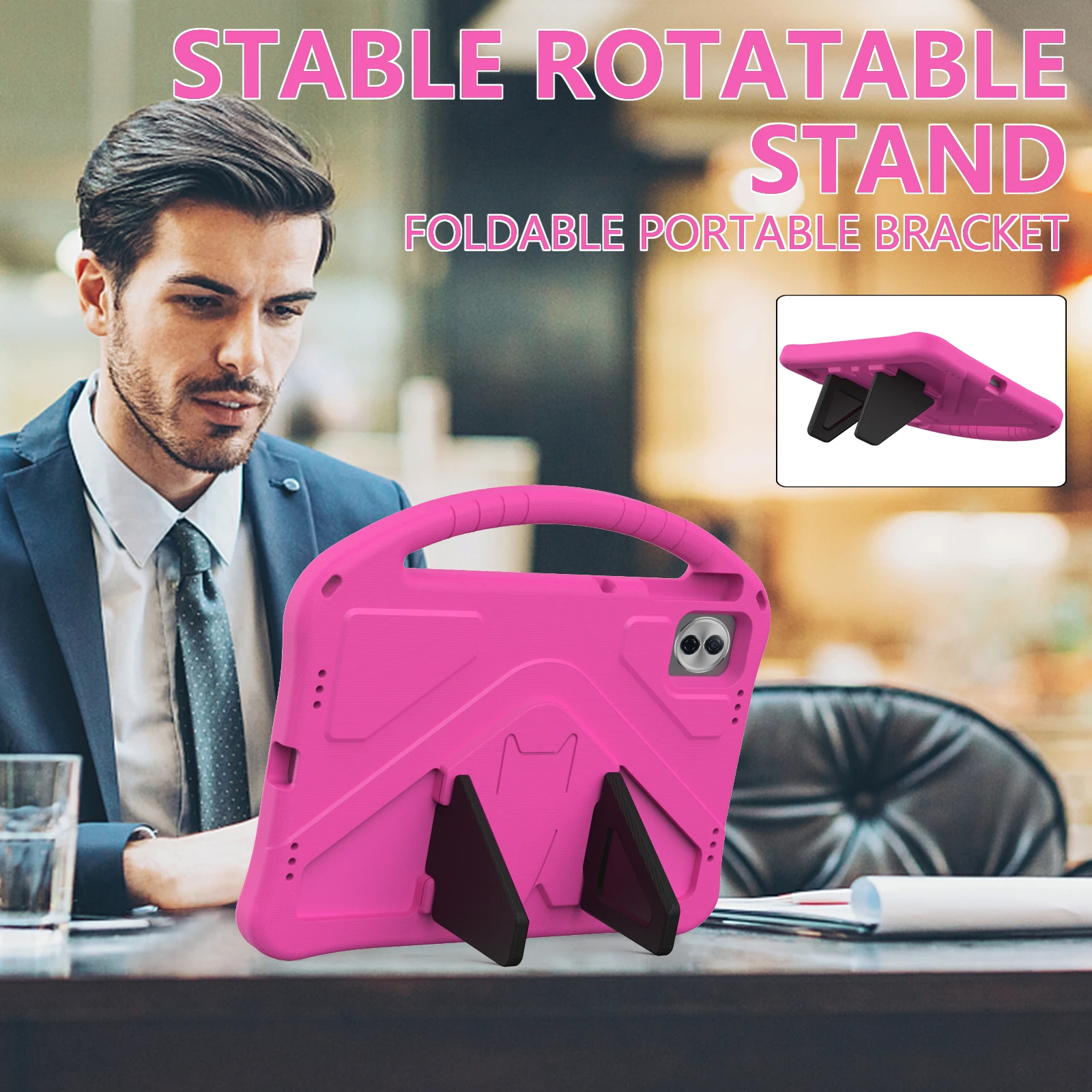 Durable EVA Kids Tablet Case with Handle & Kickstand