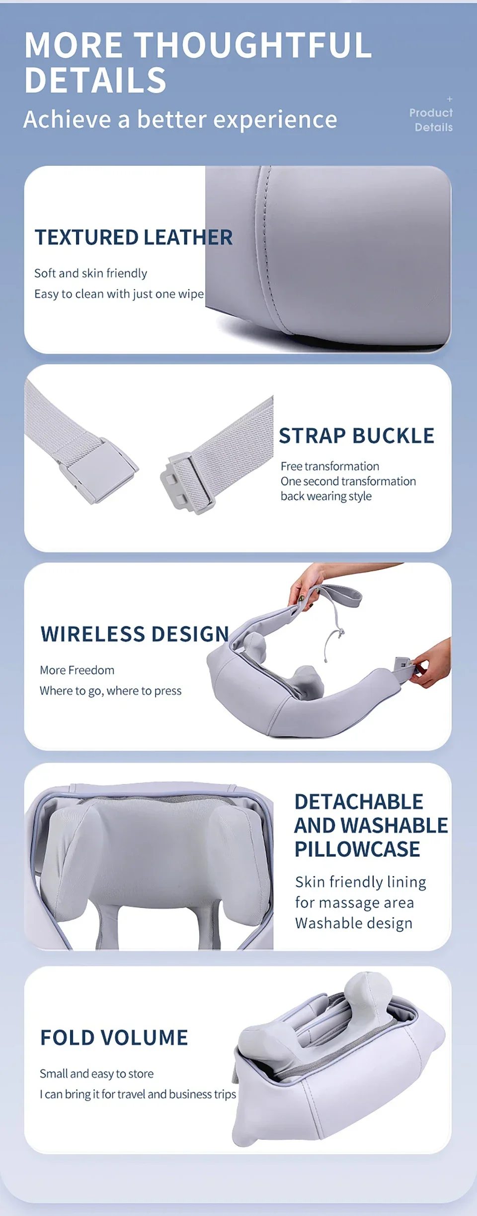 Multifunctional Massage Shawl, Cervical Spine And Back Massager, Heating And Kneading Trapezius Muscle Charging Back Buckle Type