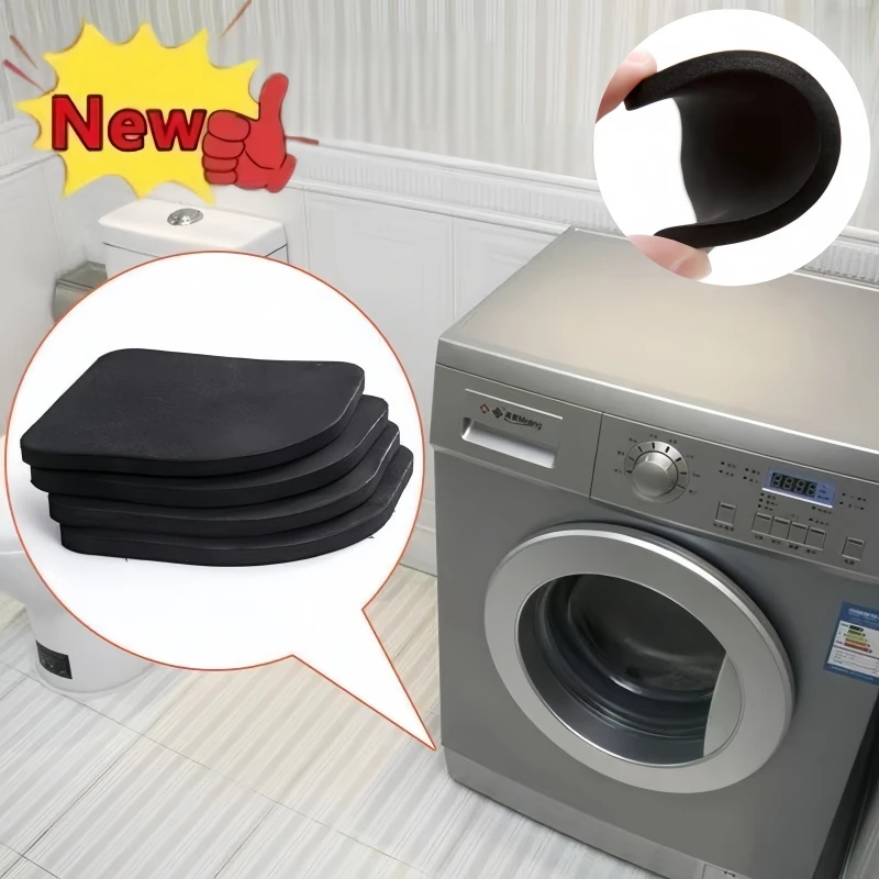 4pcs Anti-Vibration Pad Set Shock Proof Non-Slip Feet Mat Washing Machine And Refrigerator Home Appliance Stabilizer Foot Stand
