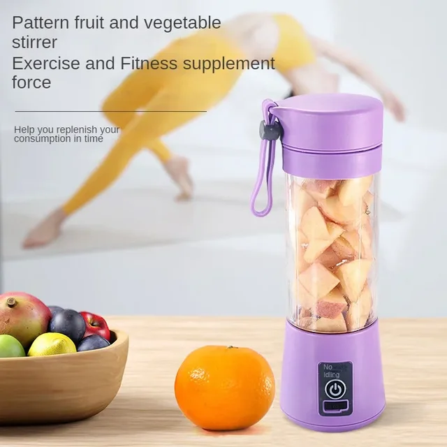 Food Residue Processor Smoothie Fruit Blender Lemon Squeezer USB Rechargeable Portable Kitchen Blenders Juicer Blending Cup Bar