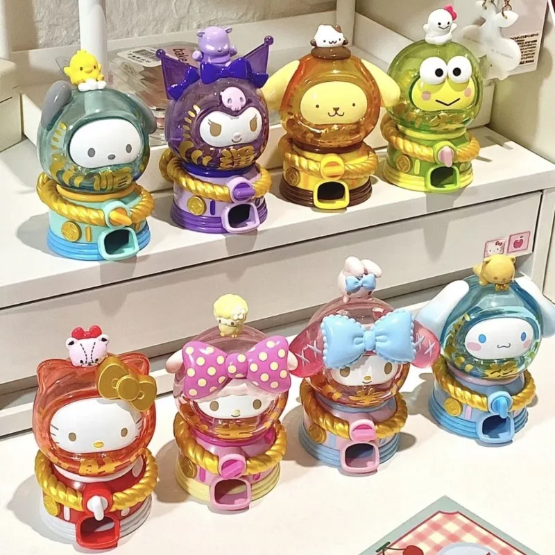Sanrio Hello Kitty My Melody Kuromi Wonderful Daruma Gashapon Machine Series Blind Box Kawaii Tumbler Figure Giocattolo Per Bambini