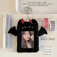 Cute Cartoon Devil Angel Plush Photocard Holder Korean ID Card Holder Student Accessories Kpop Stationery Idol Picture Storage 1