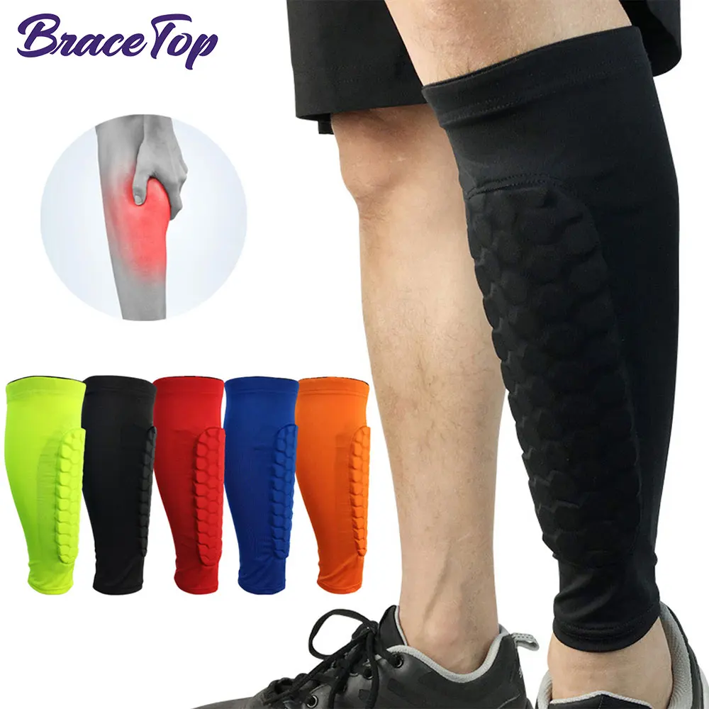 Honeycomb Soccer Shin Guards Football Shields Sports Legging Shinguards Leg Sleeves Protective Gear Shank Protector Unisex 1 PCS soccer shin guards shin guard pads