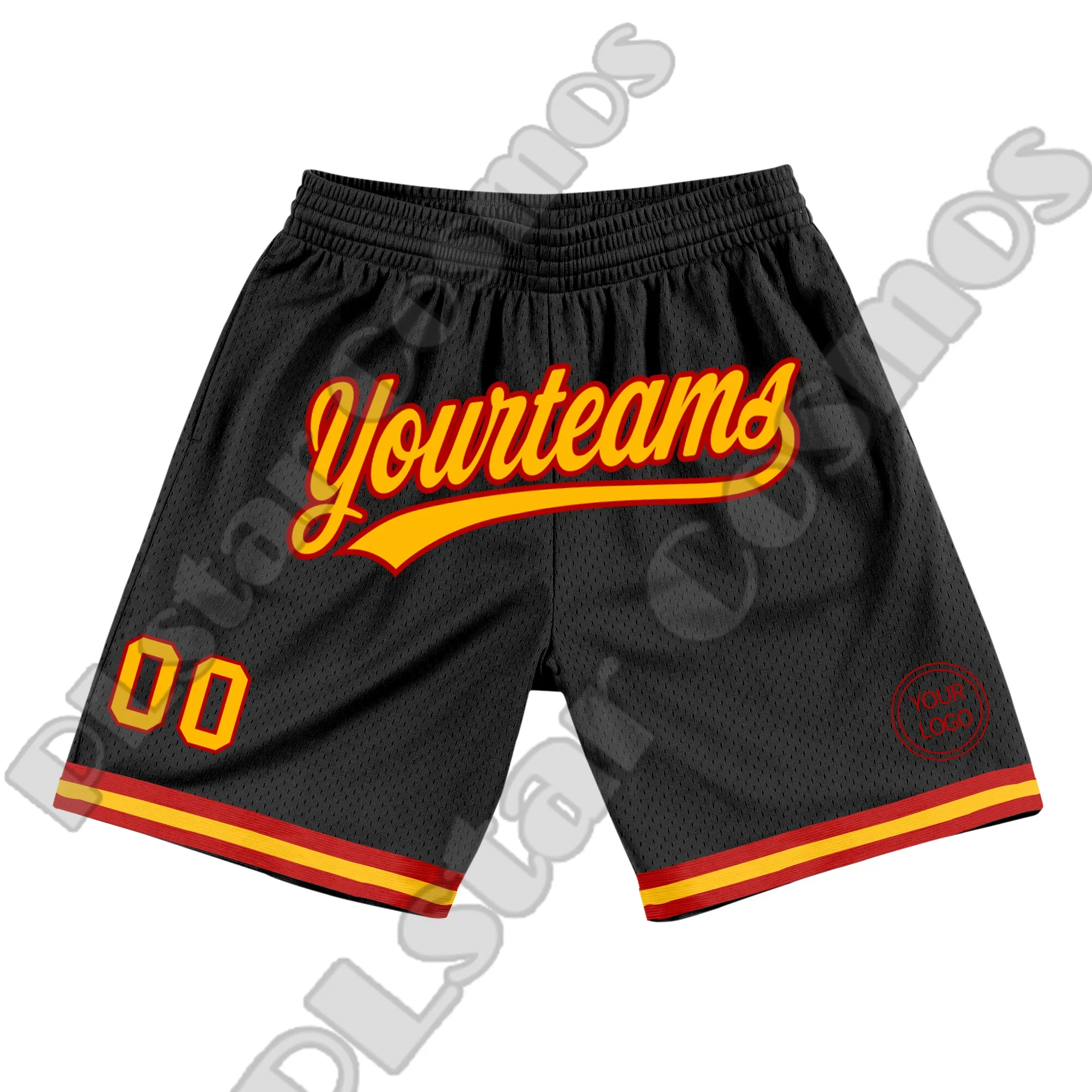 Custom Name Logo Team Number Basketball Shorts Pants Retro Breathable Mesh Sportswear 3DPrint Summer Harajuku Drop Shipping X4 3