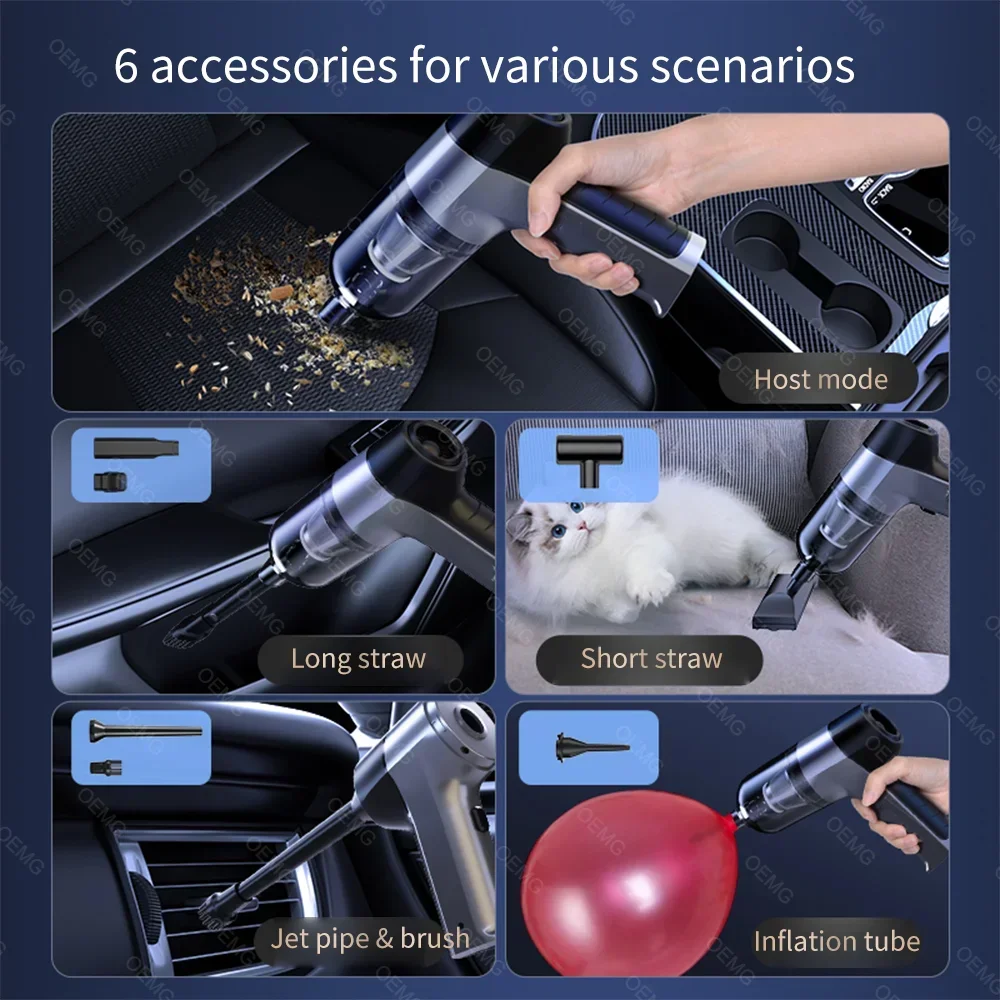 Car Vacuum Cleaner Mini Wireless Handheld Portable Cleaner for Home Appliance Powerful Cleaning Machine Car for Keyboard