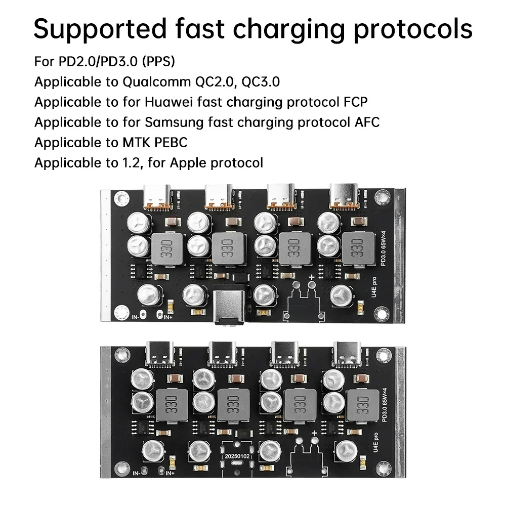 รูปสินค้า โมดูลชาร์จเร็ว PD65W 4 ทิศทาง รองรับ PD3.0 QC3.0 Type-C