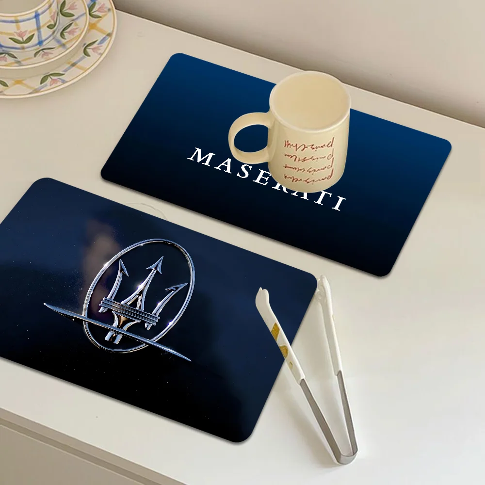 M-Maserati  Super Absorbent Coffee Mat Dish Draining Mat Large Kitchen Drying Mat Quick Dry Bathroom Drain Pad Kitchen 5