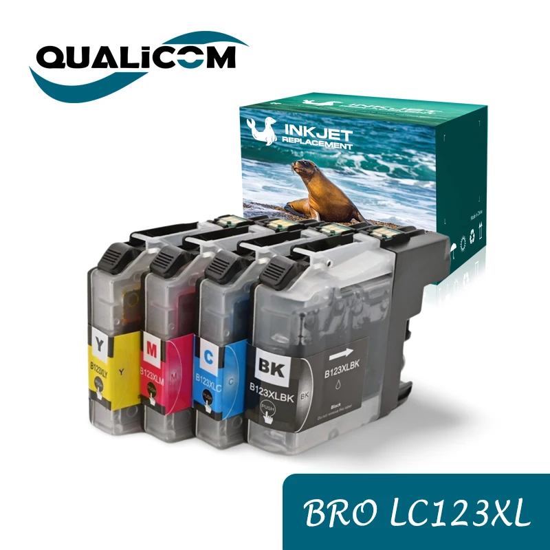 1SET LC123 Ink Cartridges Compatible with Brother LC123XL LC-123 for Brother MFC-J470DW J6520DW J4410DW J4510DW J4610DW J4710DW