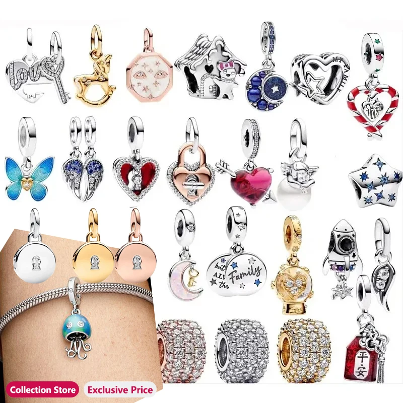 

S925 Sterling Silver Women's Boutique Christmas Eve Collection Charm Suitable For Original Pandora Bracelet Necklace DIY Jewelry